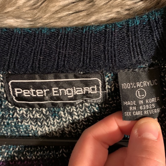 Vintage Peter England, button up sweater - Picture 2 of 2